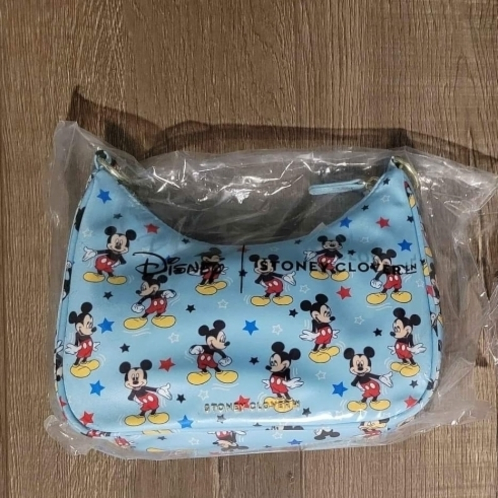 Stoney Clover Lane Disney Mickey Mouse Light Blue Crossbody